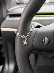 1件装奢华水晶链装饰汽车方向盘吊坠 - A - 查看 10