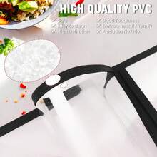 A4 Size Leather Cover Transparent Display Binder, Transparent PVC Page Protector Recipe Book, Restaurant Menu Holder, Restaurant Cash File Folder, Restaurant Menu, Kitchen Organization Supplies - Multicolor - View 2