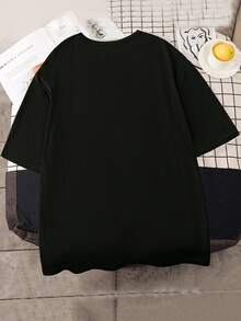 Playera con Mensaje de Empoderamiento Femenino "Tiny Ninjas of Death", Camiseta Negra de Mujer con Frase de Actitud y Diseño de Texto en Blanco, Top con Toque de Humor y Estilo Casual - Negro - Ver 2