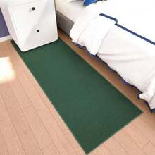 Runner Rug with Non Slip Rubber Backing Washable Soft Floor Carpet for Kitchen Hallway Entryway Indoor Bedroom Laundry Low Pile Area Rugs Solid Color with Pointillism Style Green 2' * 6' - Verde - Ver 6