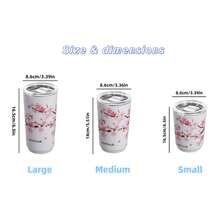 1/2 chiếc cốc giữ nhiệt in hình hoa anh đào mùa xuân, cốc có ống hút tái sử dụng dành cho học sinh, cốc cà phê sáng tạo tiện lợi mang đi. - Nhiều màu - Xem 8
