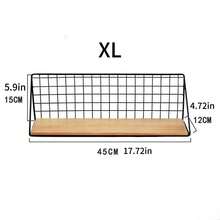 Kệ sách treo tường bằng sắt tối giản, chắc chắn, không cần khoan, giá để đồ cạnh giường ngủ, kệ lưu trữ treo tường cho văn phòng. - màu đen - Xem 12