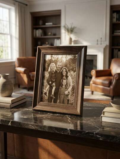 1 khung ảnh gỗ hình chữ nhật, khung gỗ kiểu Mỹ cổ điển, khung để bàn trang nhã, trang trí nhà cửa, lưu trữ trên bàn làm việc, trang trí thanh lịch, dành cho người lớn, gia đình, quà tặng Ngày của Mẹ, quà tốt nghiệp, trang trí đám cưới, phong cách mộc mạc, thẩm mỹ cổ điển, trưng bày ảnh, vật kỷ niệm, quà tặng Ngày của Mẹ, quà tốt nghiệp, trang trí nhà mộc mạc, khung ảnh cổ điển, trang trí phòng cổ điển