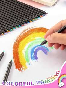 Bộ 9 bút chì cầu vồng ruột HB, bọc giấy, thích hợp để viết, làm văn phòng phẩm, đồ dùng học tập, quà tặng ngày lễ. - mặc định - Xem 12