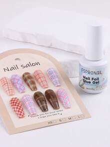 美甲箔胶 - 美甲箔贴纸专用美甲箔胶转移胶 - 15毫升转移胶，适合美甲DIY爱好者 - 需配合LED灯使用，可卸除 - 白色 - 查看 9