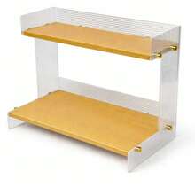 1pc Acrylic Trapezoid Display Stand, Acrylic Holder, Cosmetic Storage Rack, Storage Box. Multi-Layer Perfume Storage Rack, Perfume Storage Box, Bathroom Storage Rack, Decorative Style, Gift, Perfume, Perfume Bottle, Suitable For Kitchen, Bedroom, Living Room, Bathroom. - White - View 8