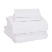 4 Pcs Bed Sheet Set 100 Cotton Jersey Includes Er Soft Flat And Fitted Sheets Pillowcase Solid - White - View 2