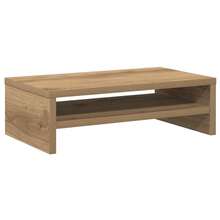 vidaXL Monitor Stand, Desk Riser, Monitor Riser, Screen PC Shelf, Monitor Riser, Dark Oak Khaki, 42x24x13cm, Engineered Wood - Oak Dark Khaki - View 4
