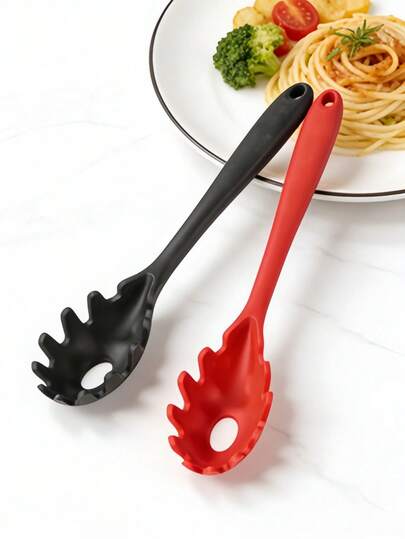1 pieza Colador de fideos de silicona reutilizable, apto para lavavajillas, adecuado para uso en cocinas domésticas y de restaurantes