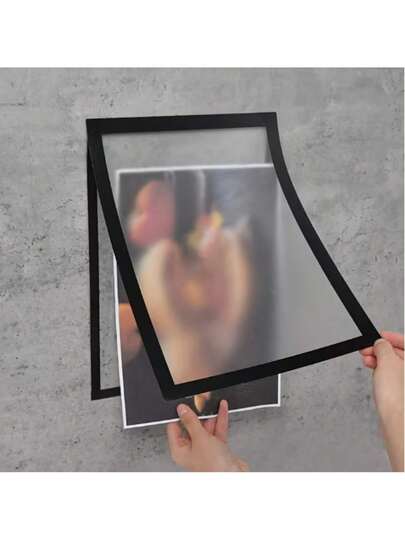 3pcs Modern Magnetic Wall-Mounted Photo Frames - Self-Adhesive, Portable Plastic Display Frames For Photos And Documents, Vertical Orientation, Matte Gold Surface, Clip-On | Minimalist Decor | Self-Adhesive Frames, Magnetic Photo Frames