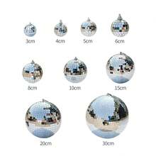 1pc/6pcs Silver Disco Ball, Hanging Party Decoration, Suitable For Christmas, Birthday Party, Halloween Decoration And Other Large Party Hanging Decor. Ideal For Adding Vintage Charm To Parties, Disco Theme Decor Or Home Decor. Also Perfect For Hanging In Dance Studios, Clubs, 2026 Graduation Prom Decor, Outdoor Garden Decor, Room Decor - Silver - View 6