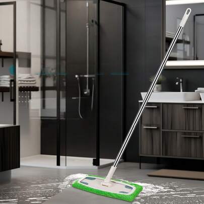 Bộ 4 miếng lau nhà bằng sợi microfiber tái sử dụng, thấm hút cao, dùng được cả khi lau ướt và khô, đầu lau thay thế có thể giặt được cho cây lau nhà phẳng, tương thích với hầu hết các loại cây lau nhà tiêu chuẩn, vật dụng thiết yếu cho việc dọn dẹp nhà cửa.