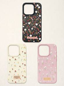 3 件套花卉印花手机壳，兼容 和 Galaxy，采用甜美、浪漫、可爱的粉色、白色、玫瑰红配色设计，特别适合年轻女性。 - 彩色 - 查看 62