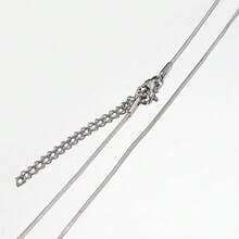 Bộ 5 dây chuyền dạng xích rắn bằng thép không gỉ kèm khóa càng cua, thích hợp để tự làm trang sức. - chuỗi rắn - Xem 9