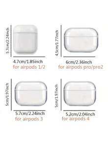Funda para auriculares inalámbricos con diseño de vida marina, resistente a arañazos y cubierta protectora anti-caídas compatible con auriculares inalámbricos Apple - transparente - Ver 9