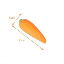 1个胡萝卜慢回弹软胶玩具，可挤压、按压，缓解压力，是复活节礼物或减压球的理想选择。 - 彩色 - 查看 6