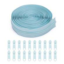 1 Set, #5 Nylon Zipper (Zipper Length 177 Inches/4.5 Meters) + 20 Zipper Pulls, 20 Colors Available, Suitable For Clothing, Bags, Sewing Replacement And More - 5nl+20cpt - View 19