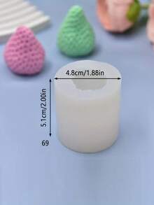 Khuôn silicon hình quả dâu tây 3D mới, khuôn silicon thủ công tự làm. - A-trắng - Xem 2