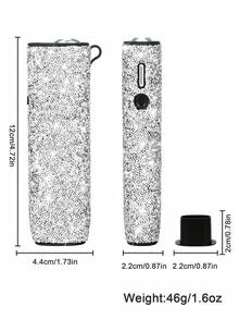 BLBLBL 1SET Multi-Color Hanging Hole Keyring Anti-Drop Shiny Luxury 360° Asymmetrical Arranged A-Grade Rhinestone Electronic Cigarette Protective Case FOR IQOS ILUMA I ONE & ILUMA ONE+ Replacement Shell, Suitable For Daily Use - IILUMA I ONE - View 5