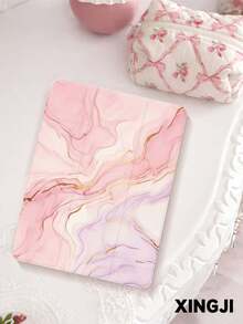 1个柔粉色大理石纹平板电脑保护套，兼容iPad 10.2英寸（第十代）/（A16）11英寸（第十一代，2025款）、iPad Pro 11英寸（2021/2020款）、Galaxy Tab A8 10.5英寸（2022款），内置笔槽，防摔，带支架，自动休眠/唤醒功能，是送给家人和朋友的最佳礼物。 - 彩色 - 查看 3