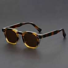 Bohemian Retro Fashion Glasses, Men's Polygon Frame High-Quality For Outdoor Travel, Beach Accessories, Summer Beach Vacation, Outdoor Activities - Multicolor - View 8