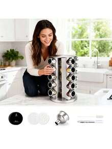 20 Round Spice Rack Set