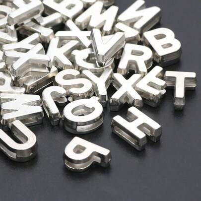 50pcs Acrylic Letter Beads DIY Phone Strap Alphabet Spacer Beads Jewelry Making