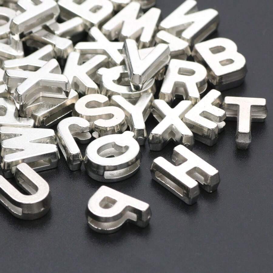 50颗亚克力字母珠 DIY手机挂绳字母隔珠饰品制作 - 混合字母 - 查看 1