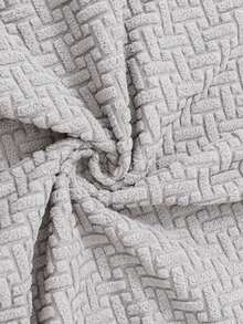 1pc, Multiple Colors Available. Solid Color, Soft Texture, Abstract Plaid Pattern, Wide Coverage, Anti-UV, Anti-Dust, Anti-Pet Scratch, Decorative, High Elasticity, Soft, Replaceable For Old Surface, Protect Seats, Suitable For Decoration In Dining Room, Living Room, Hotel, Etc. - Light Grey - View 6