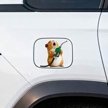 Crash Hamster Car Sticker, Suitable For Decorating Car Fuel Tank Cover, Easy To Apply, No Residue, Self-Adhesive - A - View 2
