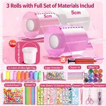 1 Set Kit de Chicle de Burbuja Nano, incluye Brillo, Arcilla, Pegatinas Lindas y Herramientas Accesorias, Kit de Chicle de Burbuja Nano Hecho a Mano para Adolescentes (Colores de Accesorios Aleatorios) - Multicolor - Ver 15