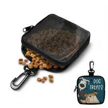 Ziplock Dog Treat Bag - Portable Polyester Pet Snack Pouch, Suitable For Outdoor Activities And Walking, Colorful Design, Single-Sided Printing, Transparent On One Side, Essential For Dog Walking | Vibrant Dog Accessories | Durable Zipper Closure - Multicolor - View 4