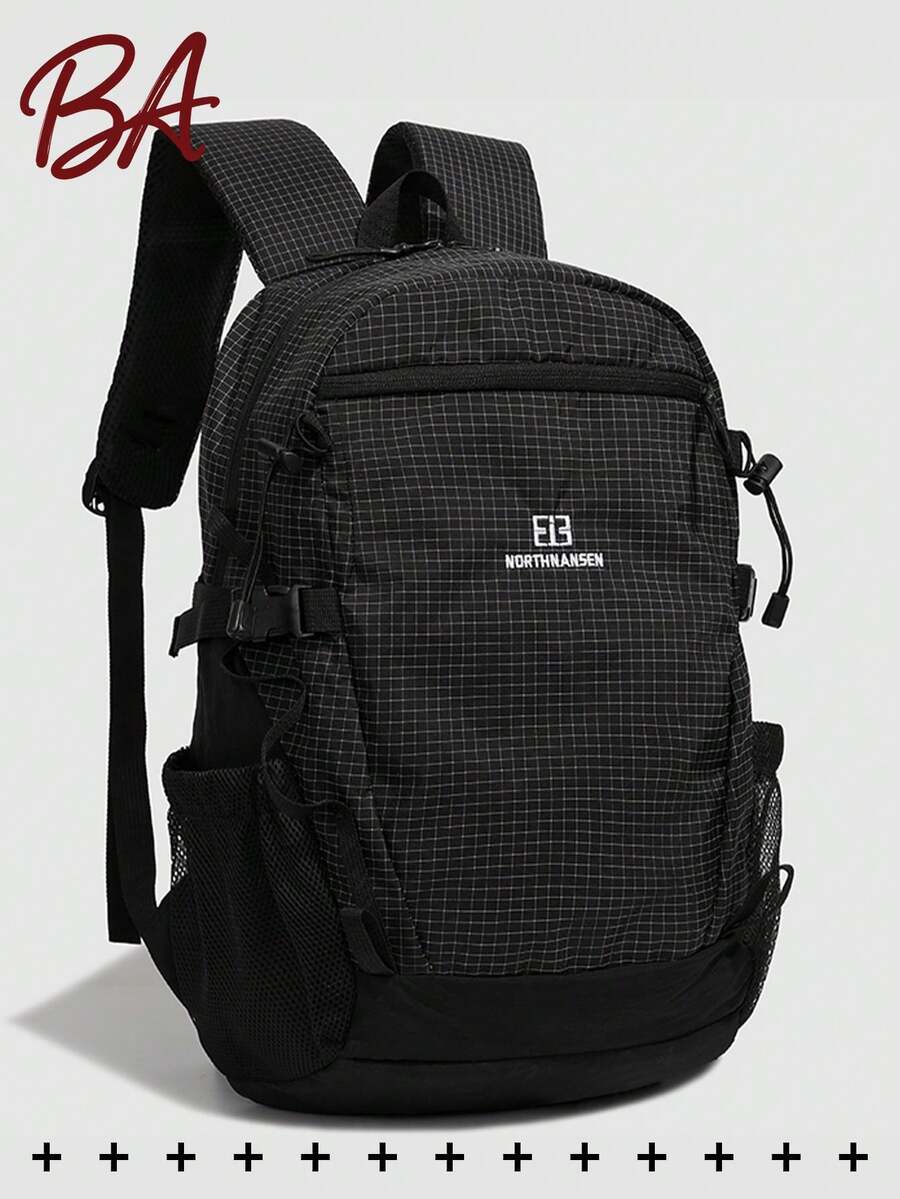 Sac à dos en nylon à carreaux pour femmes; Sac à dos de randonnée grande capacité, sac de voyage léger à poches multiples; Sac multifonctionnel de mode pour usage quotidien; Sac d'école minimaliste grande capacité; Pratique pour les étudiants, les infirmières, les enseignants, les gens d'affaires, les voyages de vacances, les voyages d'affaires, les trajets quotidiens, la randonnée, le camping, les courses, le bureau, les rendez-vous, la randonnée, l'entraînement, le travail, les cadeaux d'anniversaire, les cadeaux de fête, sac à dos
