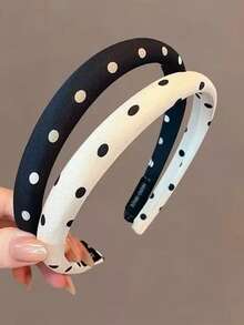 Diadema con diseño de robot de lunares, un accesorio de cabello multifuncional y novedoso para mujeres, que se puede usar como una diadema especial o para lavarse la cara, con un diseño de diadema de parte superior alta - Multicolor - Ver 13