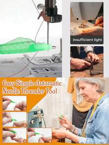 1/10/20pcs Automatic Fish-Shaped Threader For Sewing Machines, Mini Automatic Needle Threaders, Easy Self-Threading Tool For Sewing Machines, Suitable For Needlework, Embroidery, Sewing Crafts, DIY Arts, Easily And Quickly Threads Handmade Needles - Multicolor - View 6