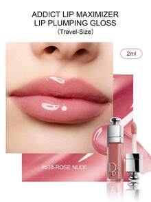 Dior Addict Lip Maximizer Travel Size - Instant And Long-Lasting Plumping Effect - 24-Hour Hydration #038-Rose Nude 2ml/0.07oz. - #038-rose Nude - View 1