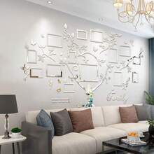 1 Set Life Tree Acrylic Collage Photo Frame Sticker! Self-Adhesive Design For Easy Installation, Magical Element Family Tree, Suitable For Home Decor In Living Room, Bedroom, Entryway, Sofa Background And Other Wall Spaces! - A - View 12