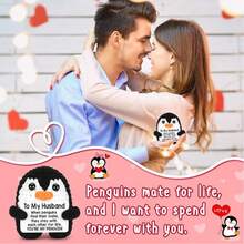 1 Stück handgefertigte gehäkelte Pinguin, Geburtstagsgeschenk für Ehefrau, handgemachtes Pinguin-Jahrestags-Geburtstagsgeschenk für Ehemann, Ich liebe dich, süße sentimentale Dekoration - Verschiedenfarbig - Übersicht 7
