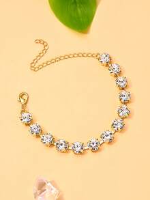 1件装时尚水晶镶嵌夸张手链，女士日常佩戴 - 手鍊 - 查看 4