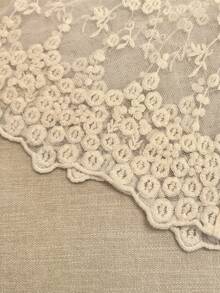 Áo khoác cardigan thêu ren mùa hè mới của Wixra, kiểu kimono mỏng dài ngang gối, phối cùng váy slip, áo khoác ngoài thanh thoát. - trắng - Xem 5