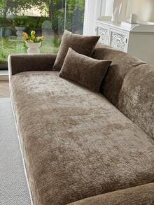 1件装四季通用沙发垫套，现代简约防滑沙发座垫，防尘可水洗，柔软不易褪色，宠物友好，适用于L型沙发和1/2/3/4人沙发，适合卧室、办公室、客厅等场所。 - 咖啡棕 - 查看 5