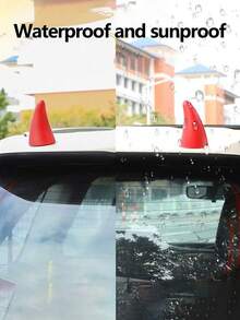 2 piezas Pegatinas decorativas 3D para coche | Cuernos de diablo y pequeño árbol | Decoración para techo | Cuernos de diablo y pequeño árbol divertidos para decoración de techo, adecuado para todos los modelos de coche | Agrega personalidad a tu coche - A - Ver 3