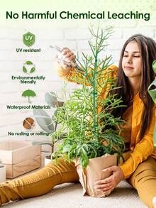 植物魔术贴绑扎带，适用于花藤、番茄和黄瓜攀爬架、盆栽植物、绿色枝条支撑架、户外植物、攀援植物、龟背竹蟹爪兰花常春藤木棍、园艺杆、园艺网格架 - 盆栽攀援植物和藤蔓，宽度 10 毫米 - 长度 50 米/30 米/10 米/1 米 -/件。 - 多款式 - 查看 11