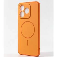 3-In-1 Honor X5C/X5C Plus Faux Magnetic Protective Case With Tempered Glass Screen Protector + Lens Protector | Full Protection Anti-Collision Frame | Scratch-Resistant Hard Back Cover | Durable Shock-Proof Phone Protective Case - Orange - View 4