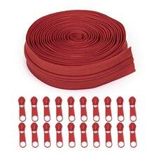1 Set, #5 Nylon Zipper (Zipper Length 177 Inches/4.5 Meters) + 20 Zipper Pulls, 20 Colors Available, Suitable For Clothing, Bags, Sewing Replacement And More - 5nl+20cpt - View 9