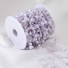Dây chuyền tua rua mặt dây chuyền ngọc trai giả thời trang dài 1m, dây hạt đồng thích hợp để tự làm vòng cổ, vòng tay, lắc chân. - xích - Xem 7