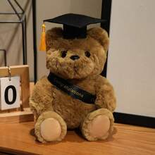 1 pieza Muñeco de peluche de oso doctor de dibujos animados lindo, muñeco de peluche para la temporada de graduación, oso de peluche con disfraz de doctor con lazo esponjoso y gracioso, recuerdo de graduación estudiantil, accesorio para fotos, decoración del hogar, regalo de cumpleaños para niños, regalo para novia, mejor amiga, Día de la Madre, Día del Niño - Multicolor - Ver 15