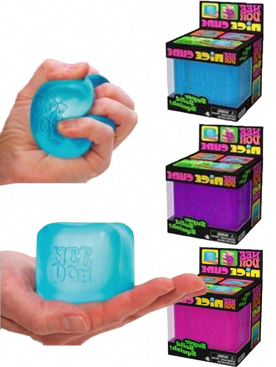 1pc Nice Multifunctional Stress Relief Cube Toy, Suitable For Office, Outdoor And Corporate Environment, Desktop Decor And Giveaways, Adult Popular Decompression Toy, Suitable For Classroom And Travel, Sensory Play - Nee Doh - View 1