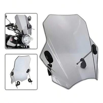Parabrisas Universal para Moto | Compatible con Kawasaki, , Pulsar y Suzuki | Resistente al Viento y Mejor Visibilidad en Conducción
