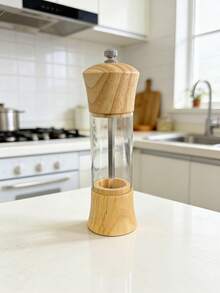 1个透明亚克力手动胡椒研磨器,粗细可调,适用于厨房、餐厅、户外野餐,经久耐用且易于清洁,是烹饪爱好者、家人和生日的绝佳礼物。 - 彩色 - 查看 13